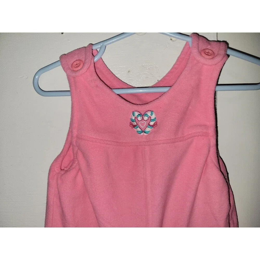 Baby Girl Pink Heart Overalls Jumpsuit AA88